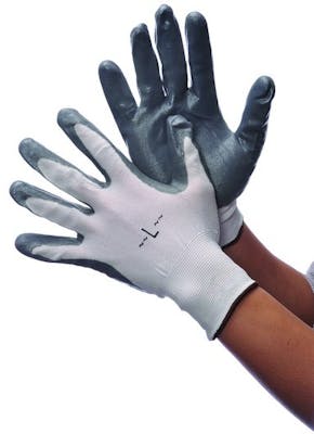 Nitrile-Coated Gloves - Grey, Small, 144 Pairs