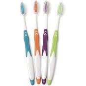 Bulk Adult Rubber Handle Toothbrushes - 144 Count