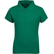 Juniors' Polo Uniform Shirts - Kelly Green, Size Medium