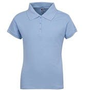Girls' Polo Shirts - Light Blue, Size 5/6 (XS)
