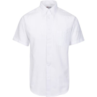 Men's Oxford Short Sleeve Shirts - White, Small