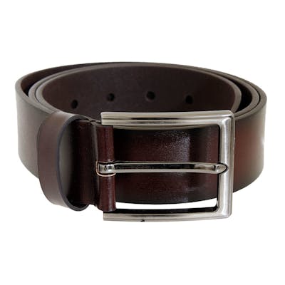 Men's Genuine Leather Belts - Brown, Basic Style