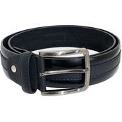 Genuine Leather Belts - Suede Detail, Black, 32"-46"