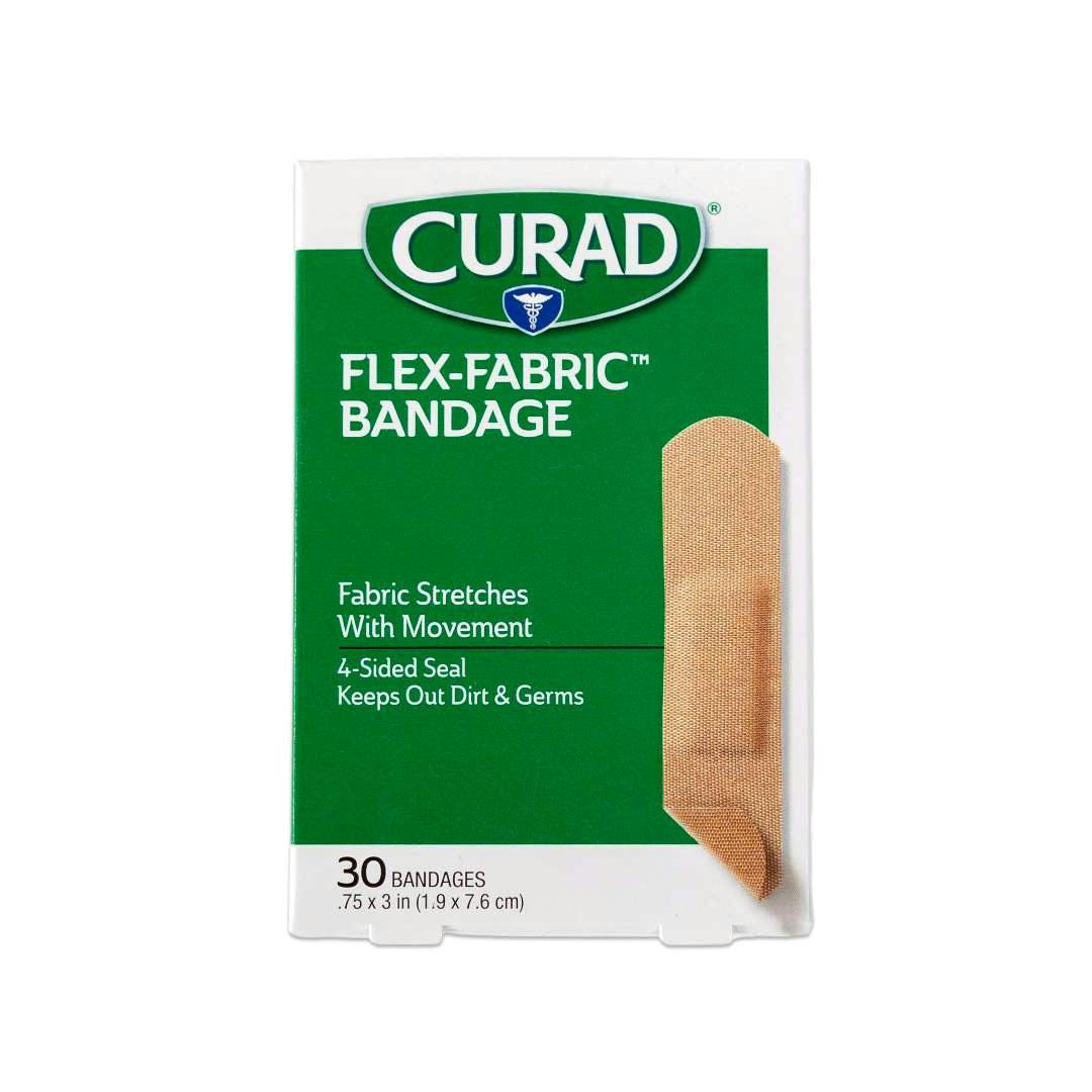 Curad Flex Fabric Bandages - 30 Count, 0.75" x 3"