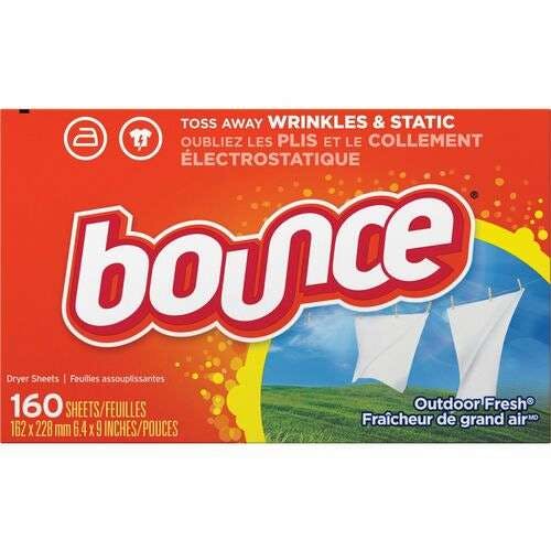 Bounce Dryer Sheets - Outdoor Fresh, Reduces Static, 160 Sheets