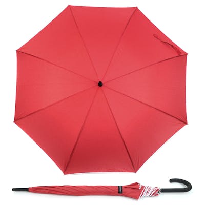 Auto-Open Umbrellas - Coral, Braided Cord Trim