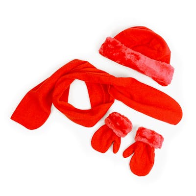 Toddlers' Winter Sets - 3 Piece, Red, Fleece