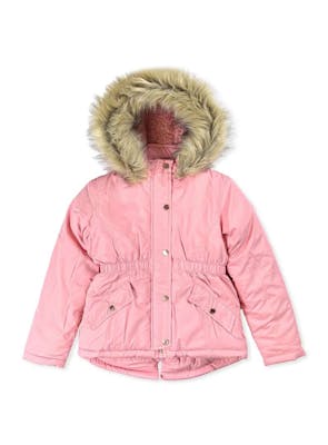 Girls' Anorak Jackets - Pink, 6-16, Sherpa Lining