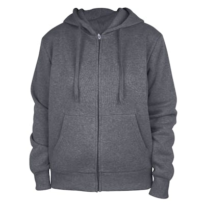 Women's Full Zip Fleece Hoodie Sweatshirts - S-XXL, Stone Grey