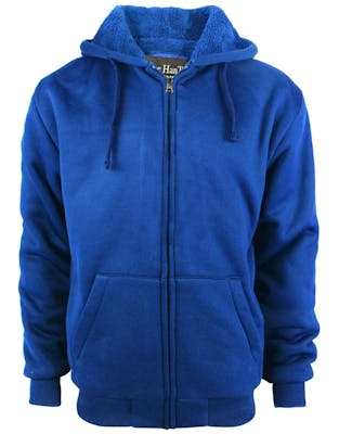 Men's Full Zip Hoodie Jackets - S-2X, Royal Blue