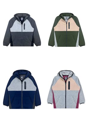 Boys' Fleece Jackets - 4 Color Combos, Sizes 4-7