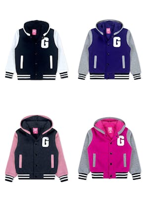 Girl' Fleece Hoodie with Sherpa Lining - 4 Colors, Sizes 4-6X