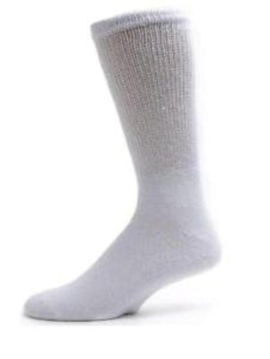 Adult Crew Socks - White, 9-11