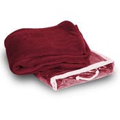 Micro-Plush Fleece Blankets - Burgundy, 50" x 60"