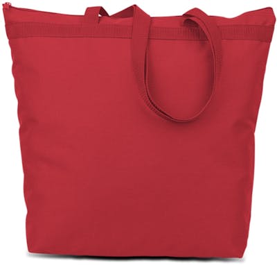 Large Zippered Tote Bags - Red