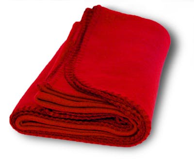 Medium Weight Fleece Blankets - Red, 50" x 60"