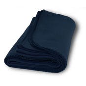 Medium Weight Fleece Blankets - Dark Blue, 50" x 60"