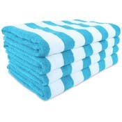 Cali Cabana Stripe Beach Towels - Blue/White, 30" x 60"