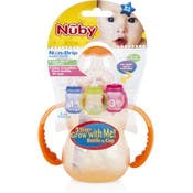 Nuby 3-Stage Baby Bottle Sipper Cups - Non-Drip, 8 oz
