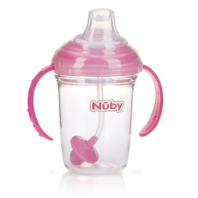 Nuby 2-Handle 360° Grip N' Sip Cups - Pink, 8 oz