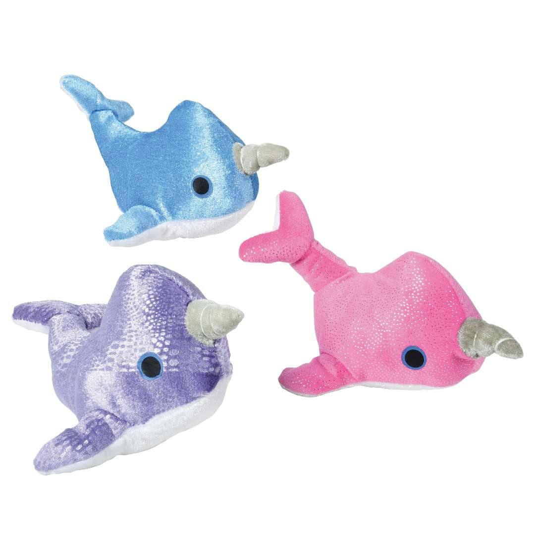 Narwhal Plush Toys - 7", Assorted Colors