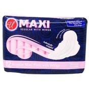 Maxi Pads with Wings - Regular, 12 Pack