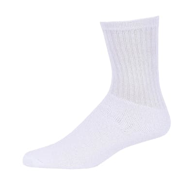 Men's Spak Crew Sports Socks - White, Size 10-13, 4 Pack