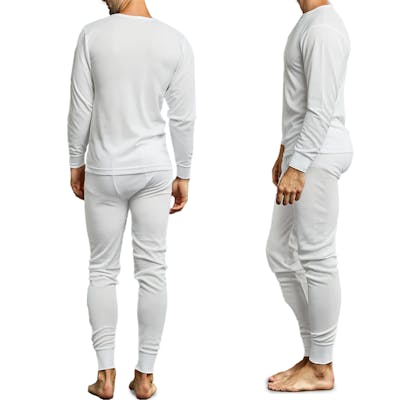 Men's Thermal Underwear Sets - Small, White