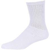 Men's Spak Crew Sports Socks - White, Size 10-13, 4 Pack