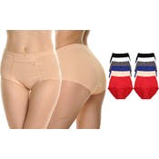 High Waist Panties - Zippered Pocket, Assorted Colors & Sizes