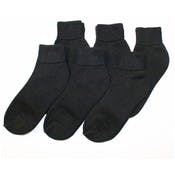 Men's Athletic Quarter Socks - Black, L/XL