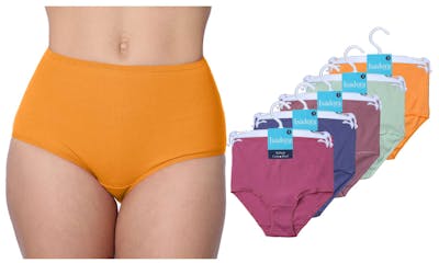 Women's Ribbed Cotton/Spandex Panties - 5 Colors, Sizes 5-7