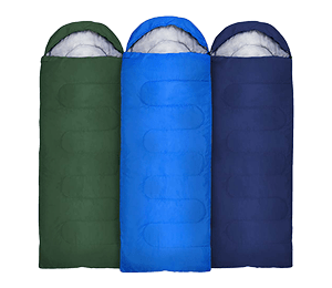 Warm sleeping bags in bulk at low wholesale prices, temperature-rated down to 32ºF