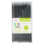BioFibre Graphite Drawing Pencils - 12 Count, Black
