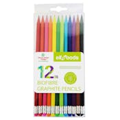 BioFibre Graphite Drawing Pencils - 12 Count, Colored Barrels