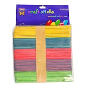 Craft Sticks - 5 Colors, Medium, 150 Count