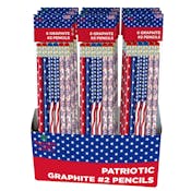 Graphite #2 Pencils - Patriotic Foil Wrapped
