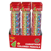 Colored Pencils - Christmas Foil Wrapped, 6 Colors