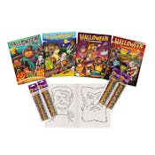 Halloween Bundle - Coloring Books and Colored Pencils