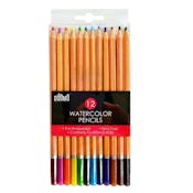 Watercolor Pencils - 12 Pre-sharpened Colors