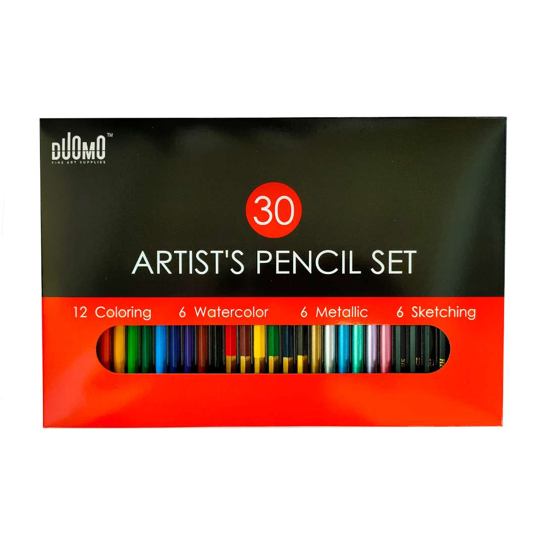 Lot of Miscellaneous Art and Craft Supplies Color Pencils Case Ruler  Scissors
