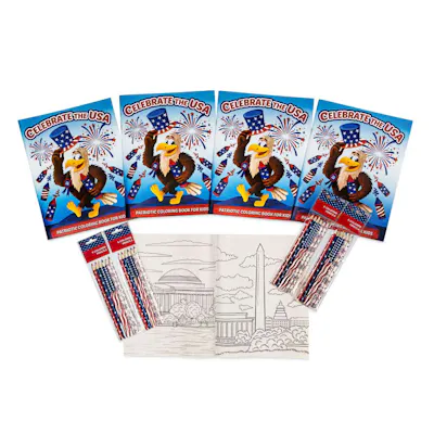 Patriotic Bundle - Coloring Books and Colored Pencils