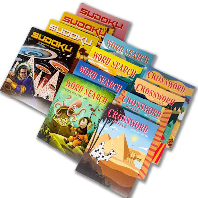 Large Print Word Search, Crossword &amp; Sudoku Books - Assorted Titles