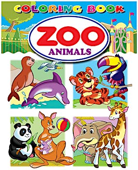 Animals On Vehicles Coloring Book For Kids (Ages 4-8): Original