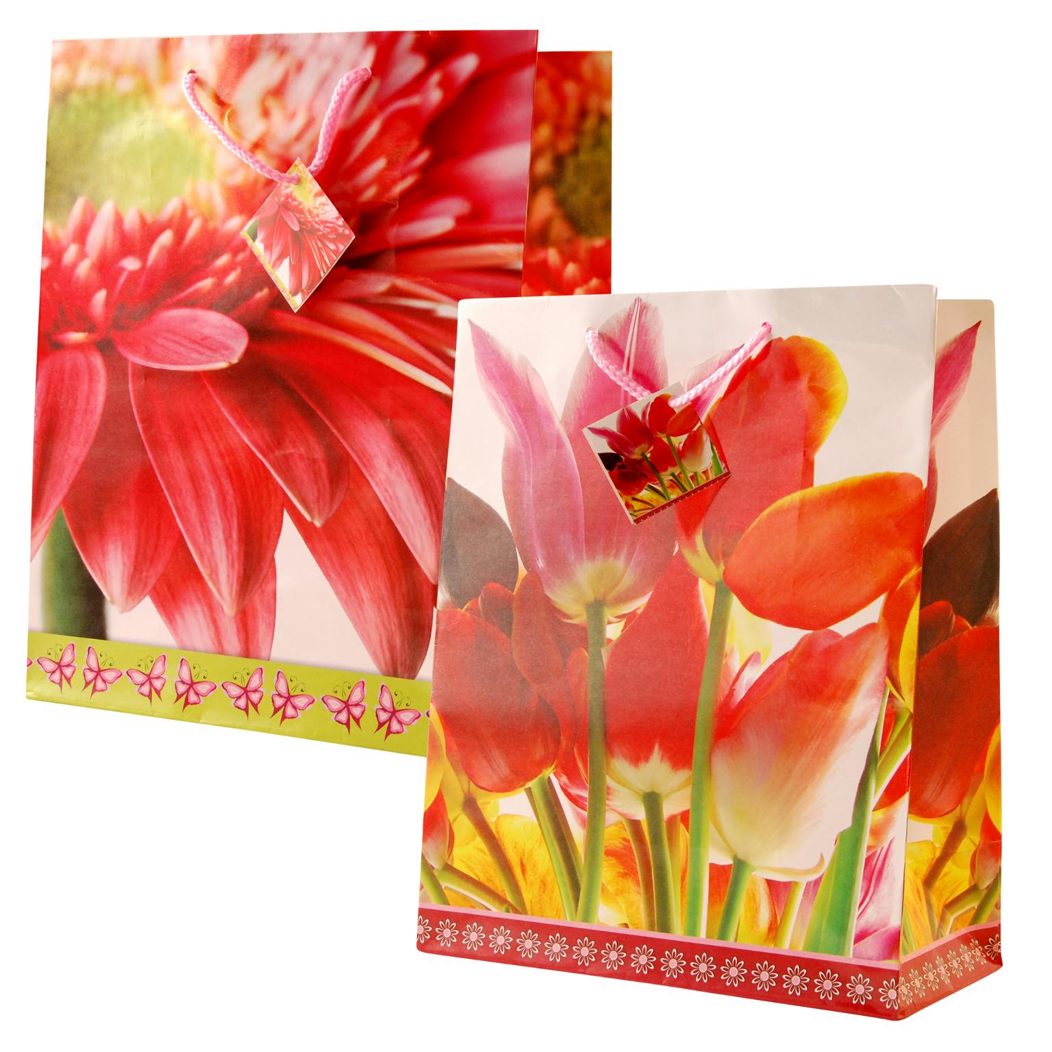 Wholesale Large Floral Bulk Gift Bags (Gloss) (SKU 1281122) DollarDays