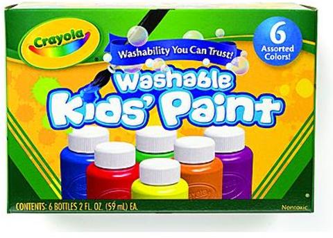 Crayola Washable Kids Paint, 12 Count, Assorted and Glitter