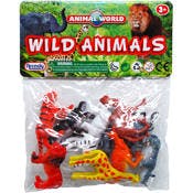 Wild Animals Toy Figures, 10-Piece