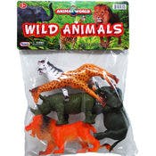 Toy Wild Animals, 5-Piece