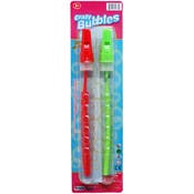 Bubble Sticks with Whistle, 2-Pack
