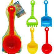 Beach Toy Shovels, 9-10", 4 Pk